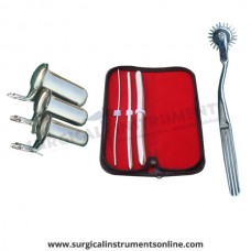 Hegar uterine dilator 3 pieces set,3-4, 7-8, 15-16, pinwheel, collin 3pcs